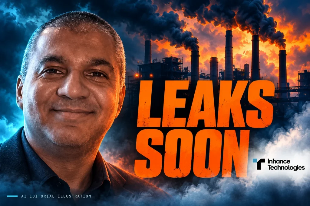 AI editorial collage featuring Prakash Iyer and the Inhance Technologies logo, with LEAKS SOON typography — The 2024 EPA cut-coupon method: testing the plastic itself